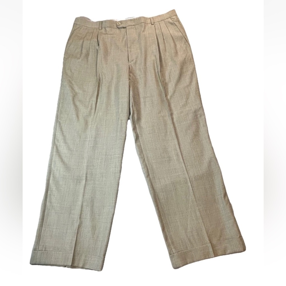 Zanella Alter Loro Piana Dress‎ Pants Slacks Men’s 37x27 Tan Beige - Picture 2 of 12